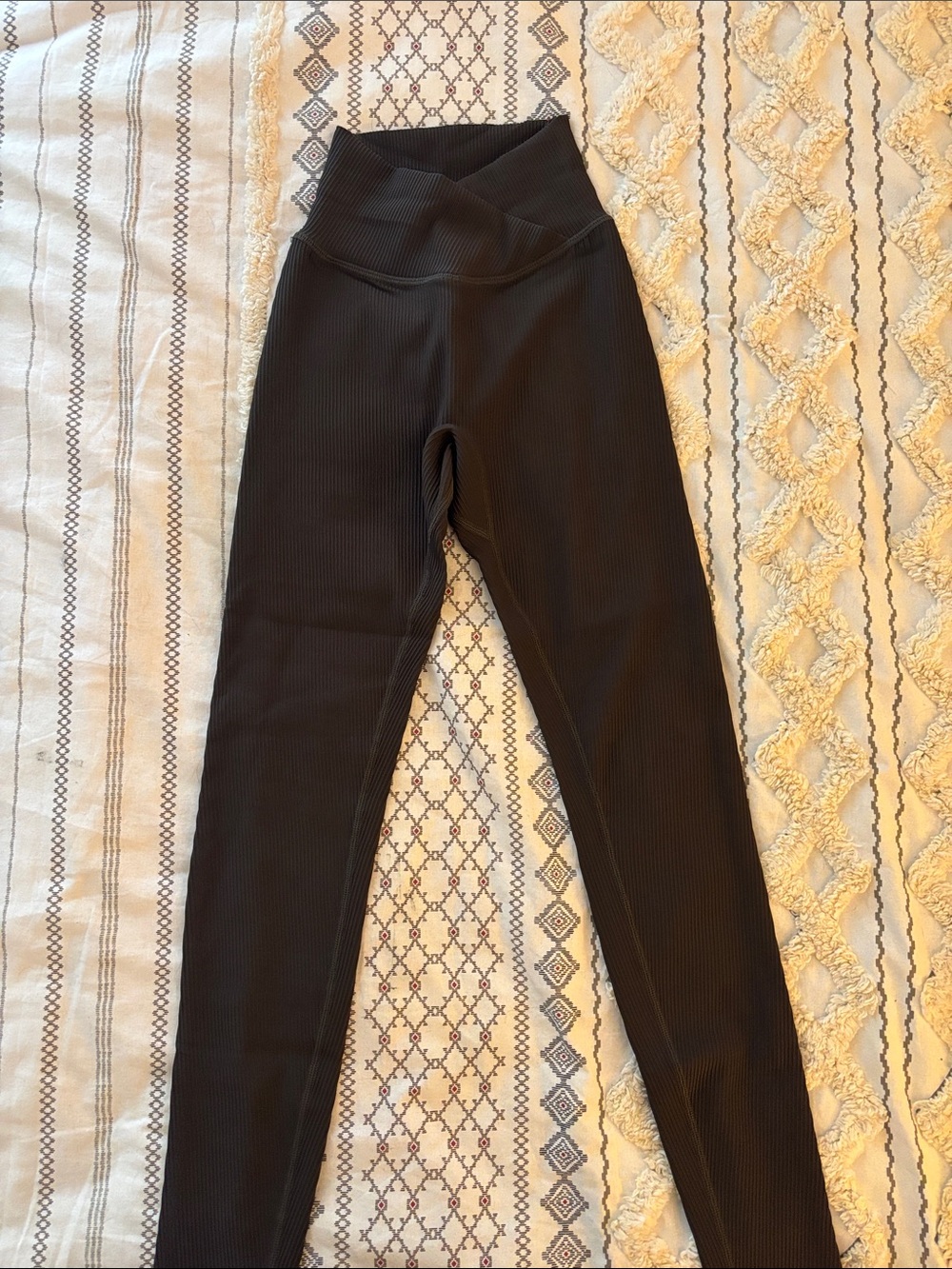 BuffBunny Ribbed High-Waist Leggings - Black